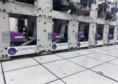 curepro led lamps installation on printing machine clomark south africa